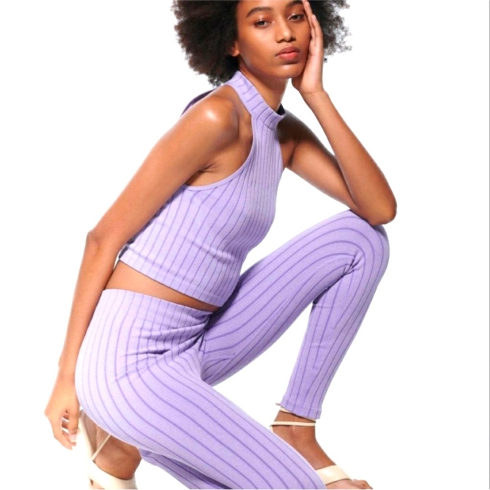 ZARA Lavender Ribbed Knit Set - Picture 2 of 3